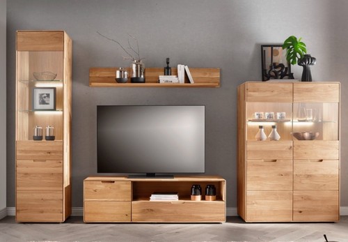 Wohnwand massivholz eiche - wohnwand,