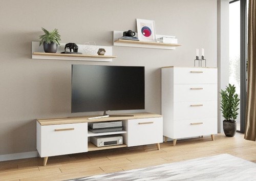 Wohnwand fiord eiche artisan - wohnwand,
