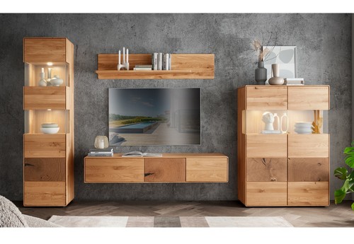 Wohnwand anbauwand massivholz - anbauwand,